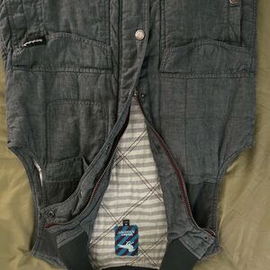 Modern Amusement Charcoal Quilted Vest